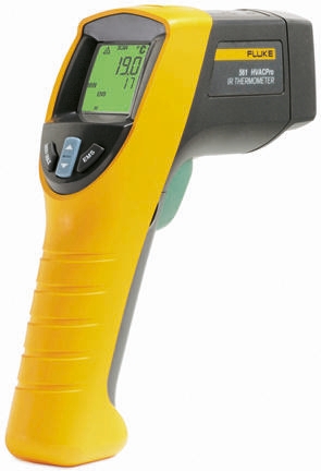 Fluke 561 Infrared Thermometer, -40°C Min, +550°C Max, ±1 % Accuracy, °C and °F Measurements With RS Calibration
