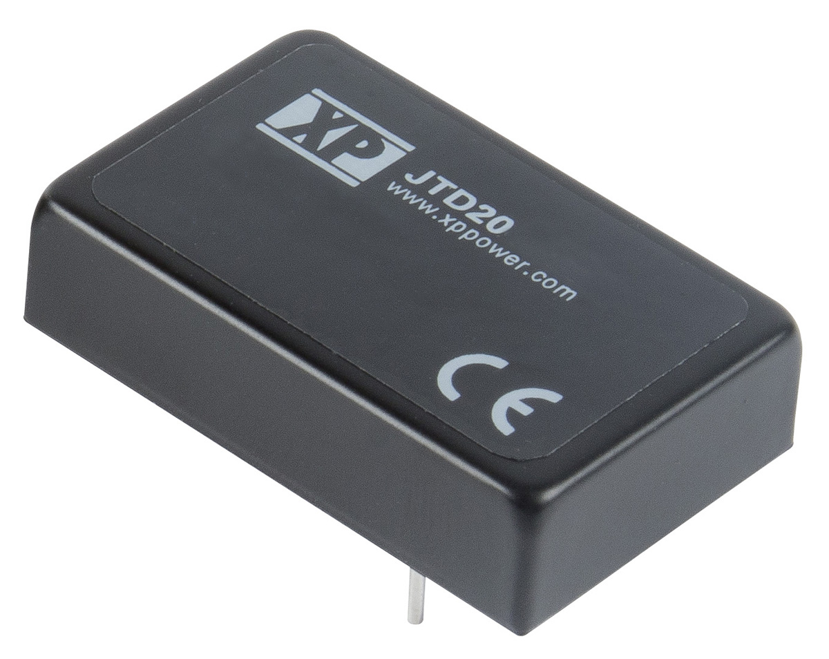 XP Power JTD20 DC-DC Converter, 12V dc/ 1.67A Output, 18 → 75 V dc Input, 20W, Through Hole, +100°C Max Temp
