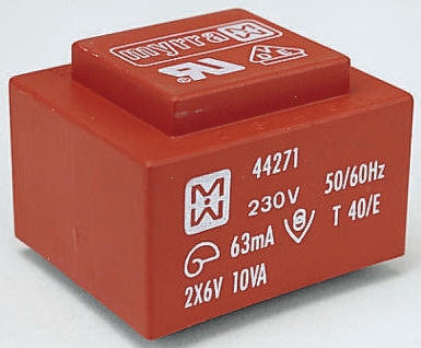 Myrra 9V ac 2 Output Through Hole PCB Transformer, 10VA