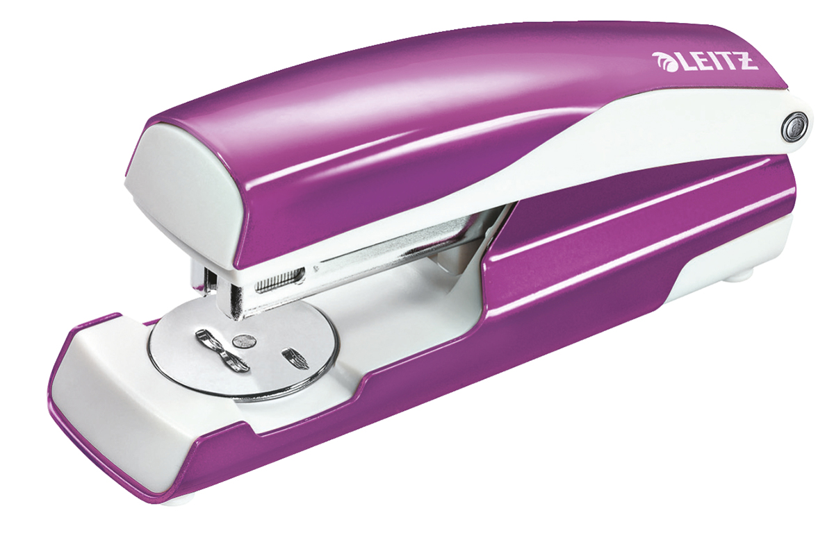 Leitz NeXXt Series WOW Half Strip Stapler, 30 Sheet Capacity, 24/6 mm, 26/6 mm, Leitz Power Performance P3 Staple Size