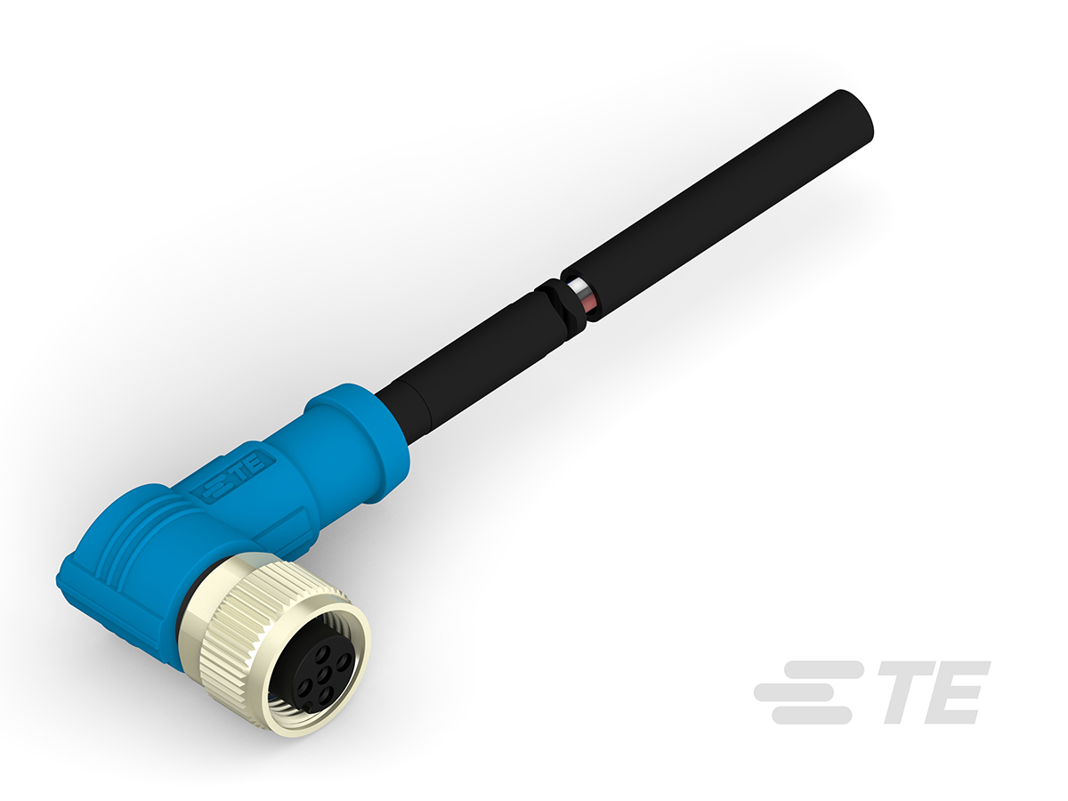 TE Connectivity Female 5 way M12 to 5 way Free End Sensor Actuator Cable, 5000 mm