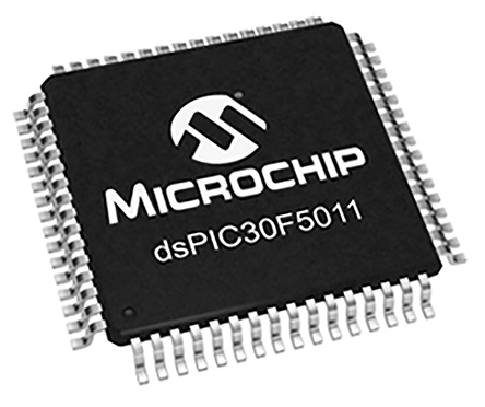 Microchip DSPIC30F5011-30I/PT, 16 bit dsPIC, dsPIC30F Microcontroller, 25 MHz, 66kB FLASH, 64-Pin TQFP