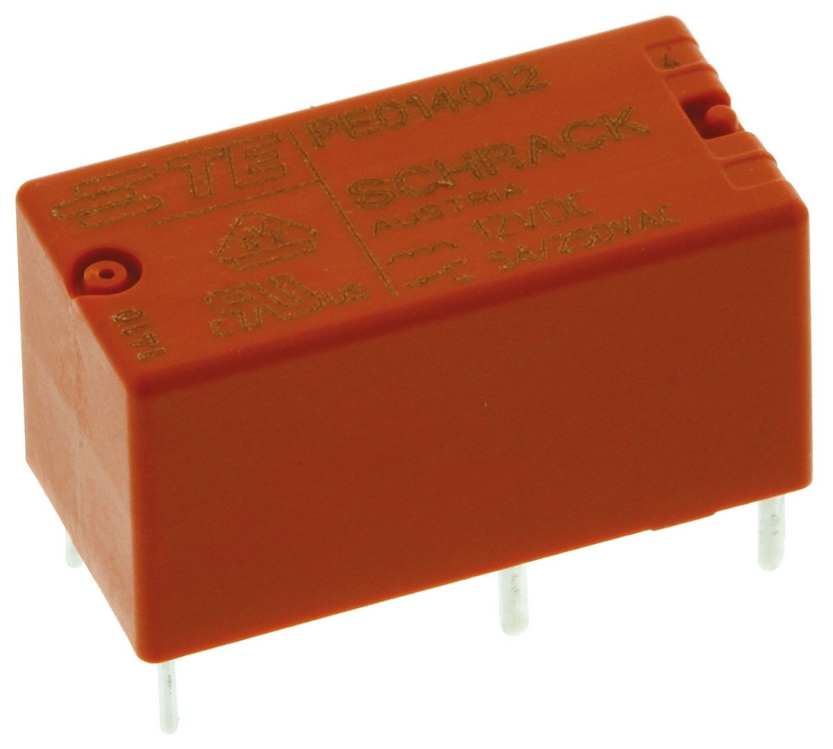 TE Connectivity PCB Mount Power Relay, 12V dc Coil, 5A Switching Current, SPDT