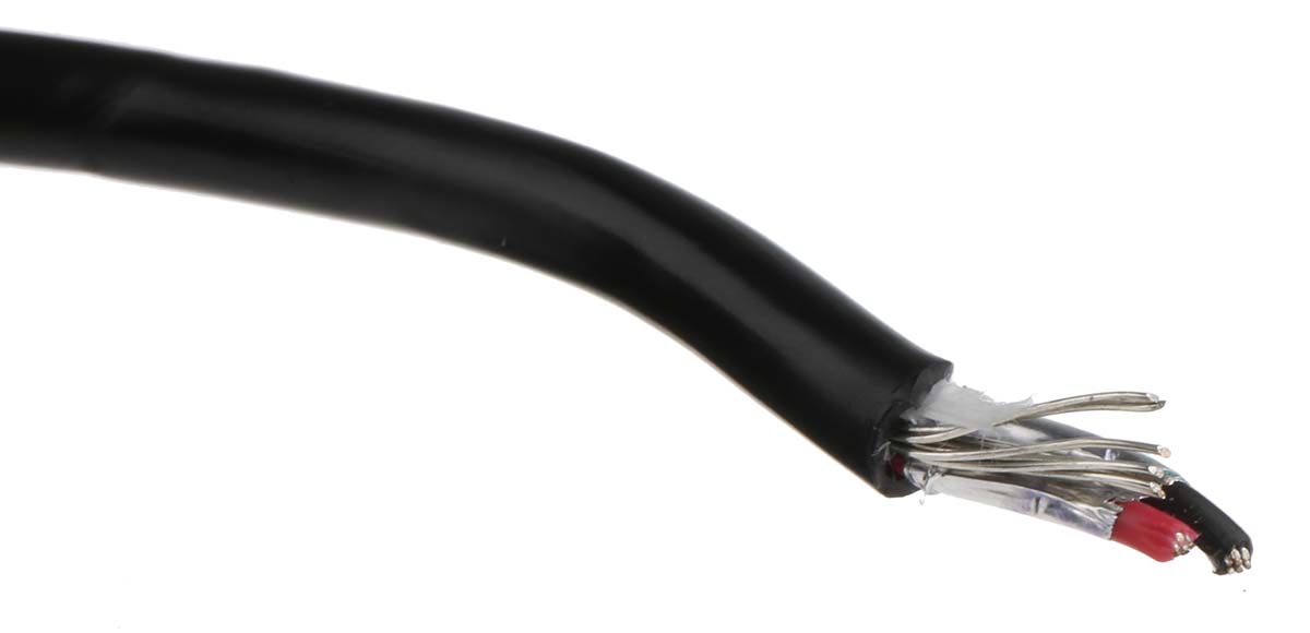 Belden8451 Series Line level Low Voltage signal Cable, 0.36 mm² CSA, 3.51mm od, 152m, Black