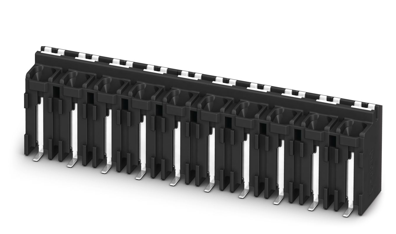 Phoenix Contact SPT-SMD 1.5/ 4-V-5.0 R44 Series PCB Terminal Block, 4-Contact, 5mm Pitch, Surface Mount, 1-Row, Solder