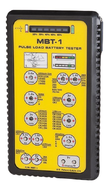 ZTS MBT-1 Battery Tester 1.5 V, 9V, AA, AAA, C, D