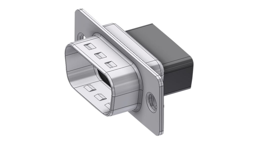 Deltron Connectors DTS09 9 Way Free Hanging D-sub Connector Plug, 2.74mm Pitch