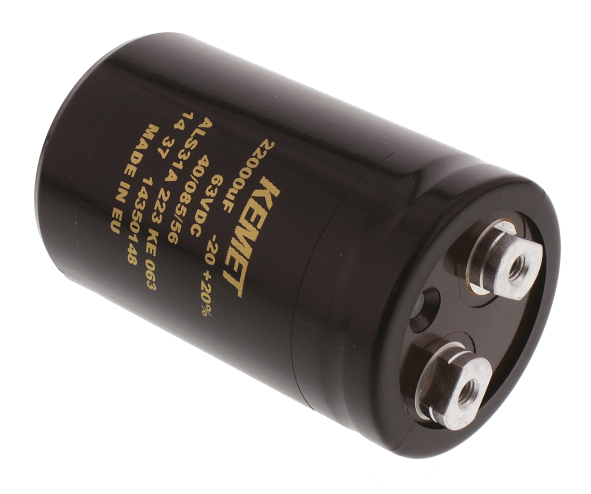 KEMET 22000μF Aluminium Electrolytic Capacitor 63V dc, Screw Terminal - ALS31A223KE063