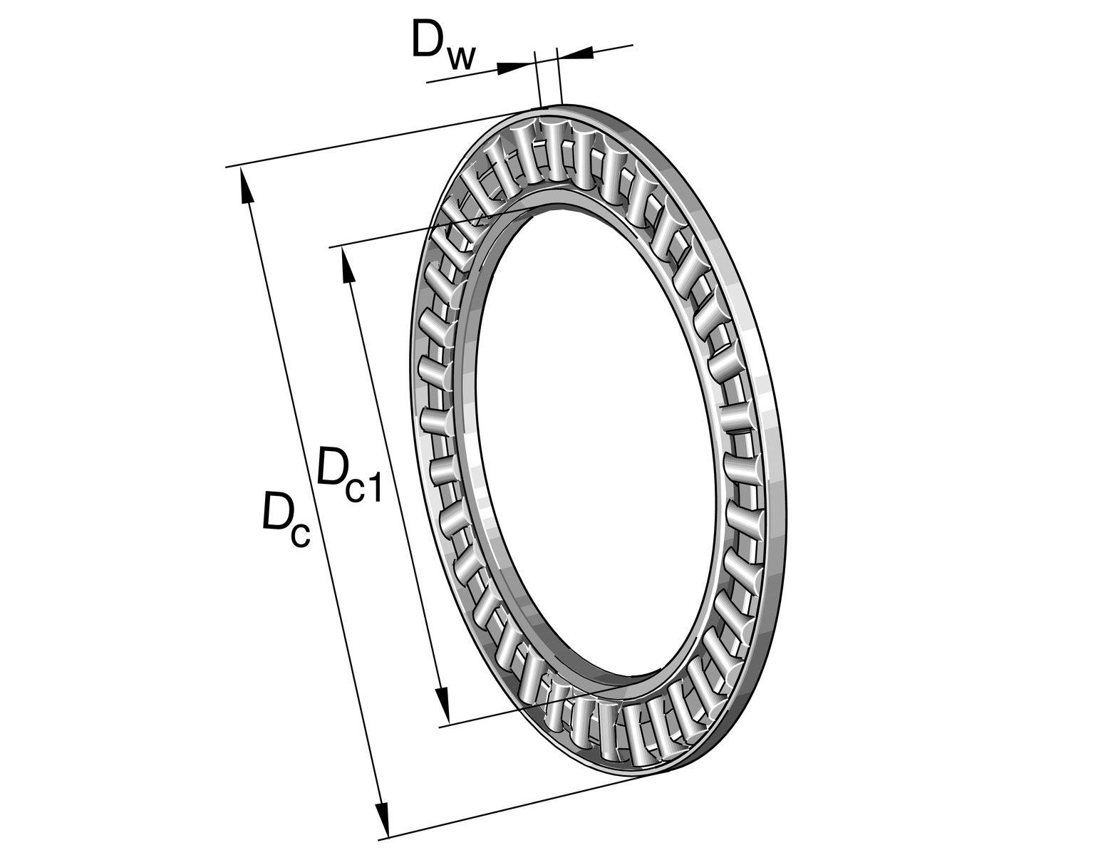 INA AXK4565-A/0-10 Needle 45 mm ID Roller Bearing, 65 mm OD
