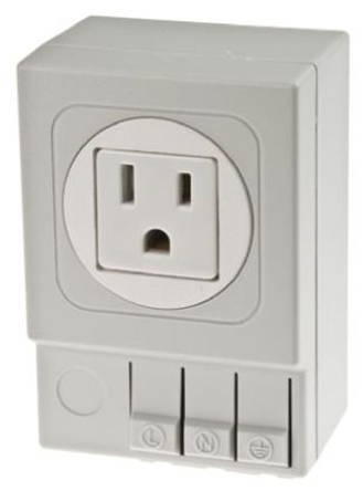 STEGO SD035 Light Grey 1 Gang Plug Socket, 15A, NEMA 5-15R, Indoor Use
