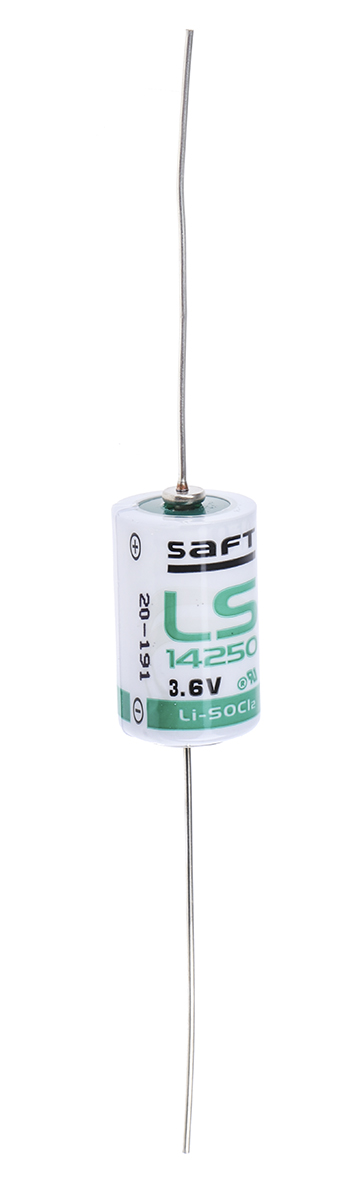 Saft Lithium Thionyl Chloride 3.6V, 1/2 AA Battery