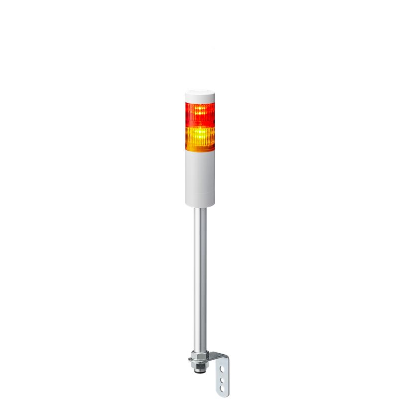 Patlite LR5 Series Amber, Red Signal Tower, 2 Lights, 24 V dc, Pole Mount