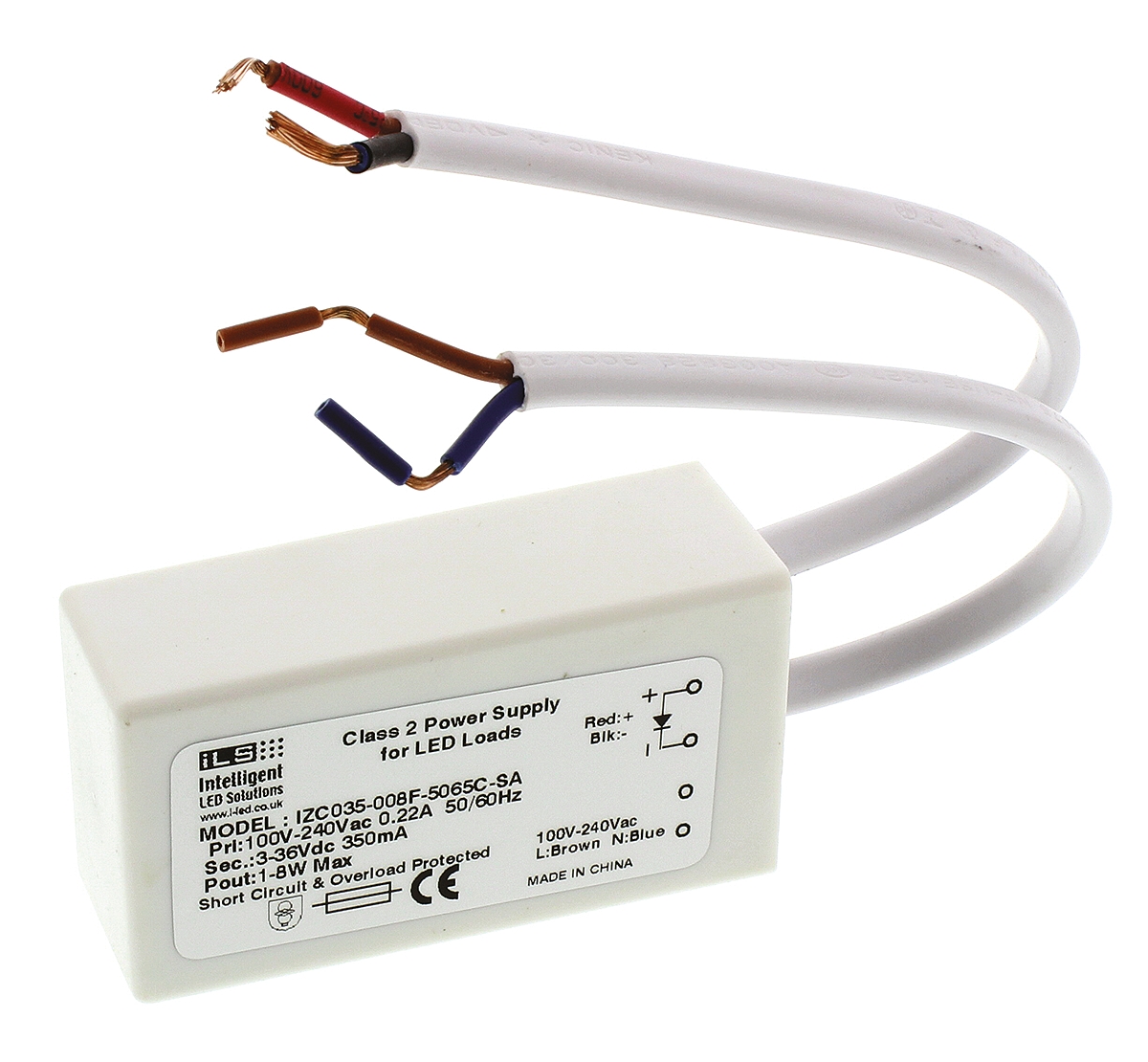 ILS LED Driver, 3 → 36V Output, 8W Output, 350mA Output, Constant Current