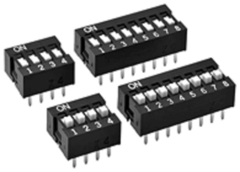 Omron 2 Way Through Hole DIP Switch SPST, Flat Actuator, IP40