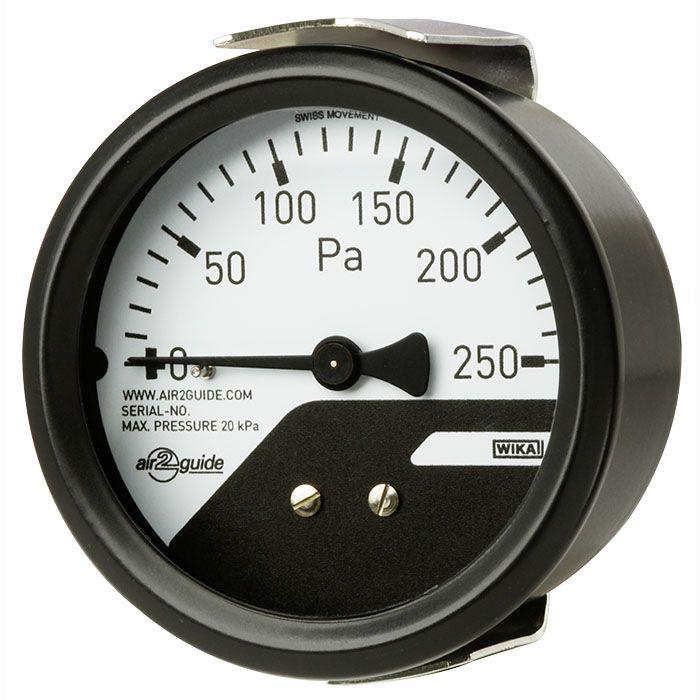 WIKA 4 to 6 mm Analogue Differential Pressure Gauge 500Pa Back Entry 63mm Outside Diameter