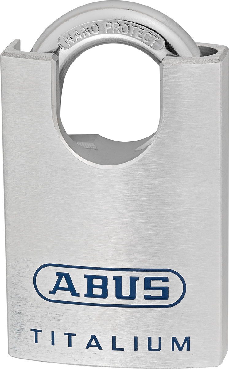 ABUS Key Weatherproof Titanium Safety Padlock, Keyed Alike, 9.5mm Shackle, 50mm Body