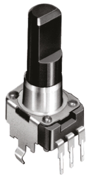 Alps Alpine RK09D 10kΩ Rotary Potentiometer 1-Gang, Panel Mount (Through Hole), RK09D1130C3W