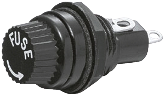 Sato Parts Panel Mount Fuse Holder for 5 x 20 mm, 6.3 x 32 mm Fuse