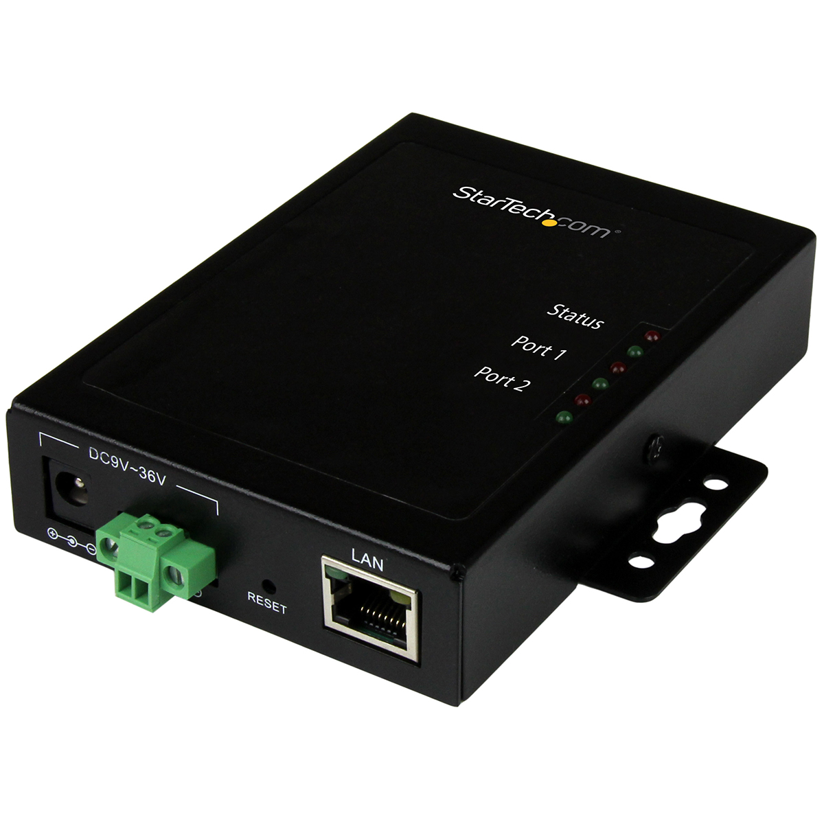 StarTech.com Serial Device Server, 1 Ethernet Port, 2 Serial Port, RS232 Interface, 460.8kbit/s Baud Rate