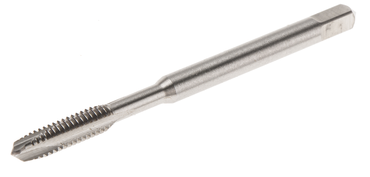 RS PRO Threading Tap HSS 1-Piece 0.68mm Pitch BA Standard Manual or machine tap 4 BA Thread