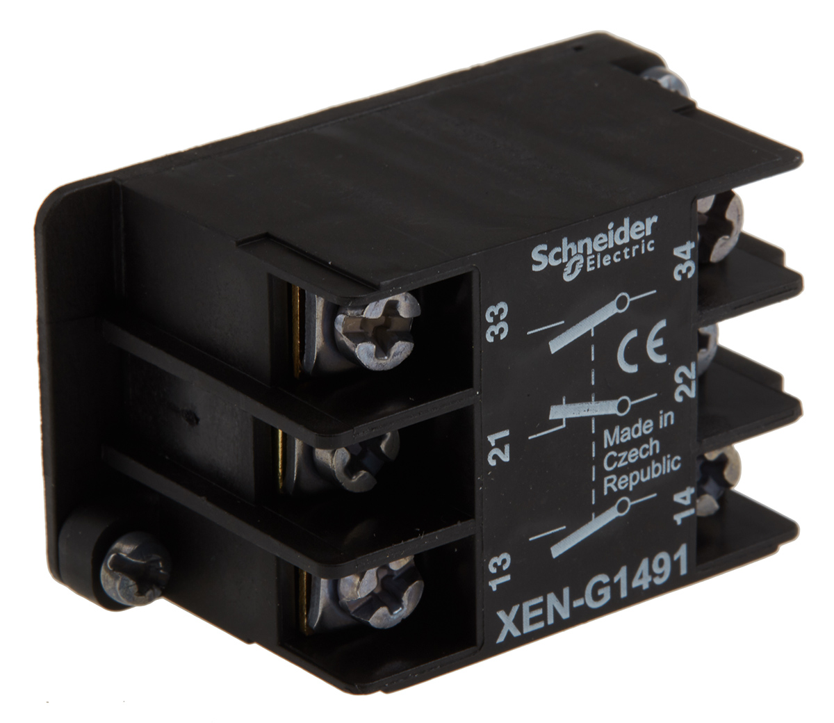 Schneider Electric XAC, XACA, XACA9 Series Contact Block, 2NO + 1NC