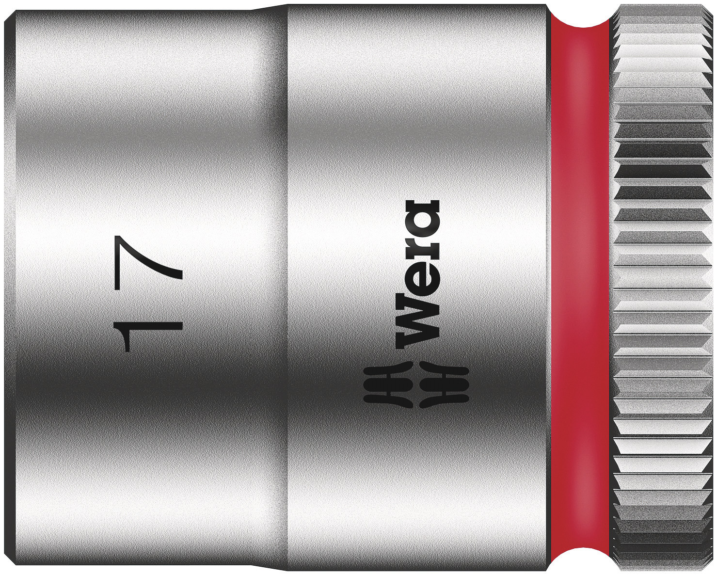 Wera 3/8 in Drive 17mm Standard Socket, 6 point, 30 mm Overall Length