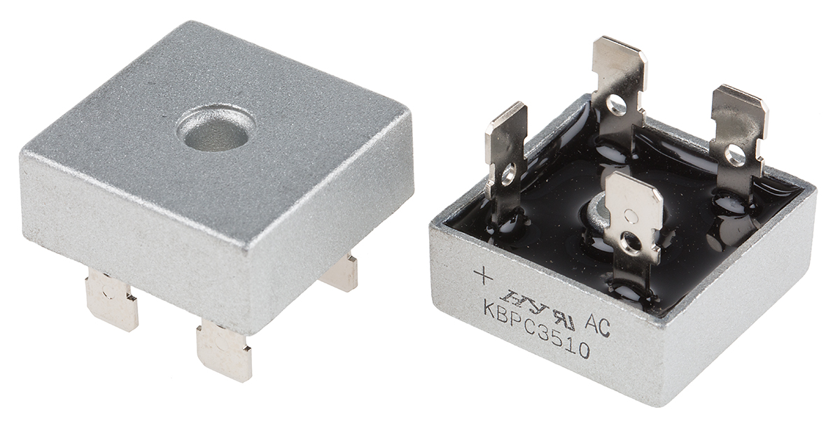 HY Electronic Corp Bridge Rectifier, 35A, 1000V, 4-Pin
