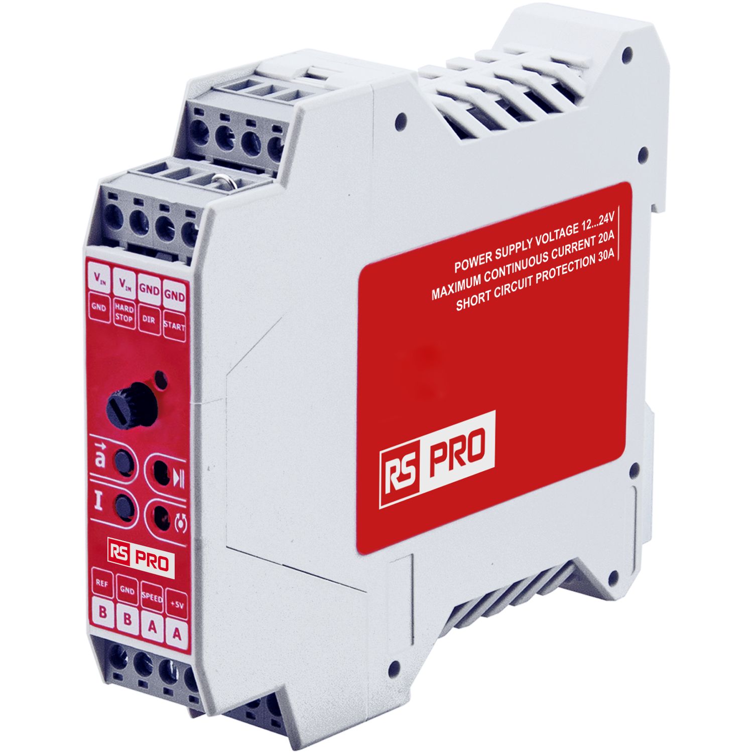 RS PRO 480 W DC Motor Controller, 12 to 24 V dc, 1 Phase, 20 A, Speed Controller Function