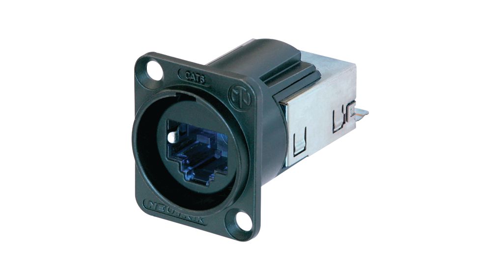 Neutrik NE8FDY Series Socket Ethernet Connector, Panel Mount, Cat6 1 Port 8 -Way