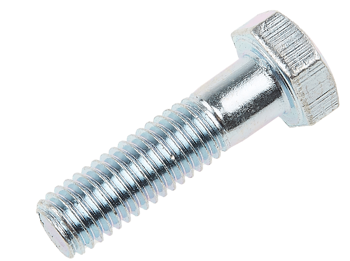 RS PRO Bright Zinc Plated Steel, Hex Bolt, M8 x 30mm