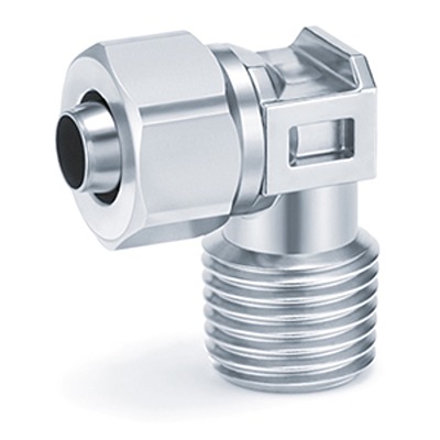 SMC KFG2L Series Elbow Fitting, 12 mm, Threaded-to-Tube Connection Style, KFG2L1209-03S