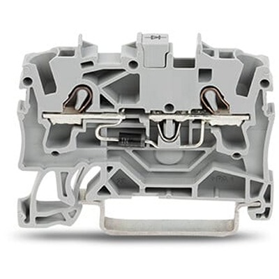 WAGO 2002-1211/1000-410 TOPJOB S Series Grey, 2.5mm², 1-Level, Push-In Cage Clamp Termination