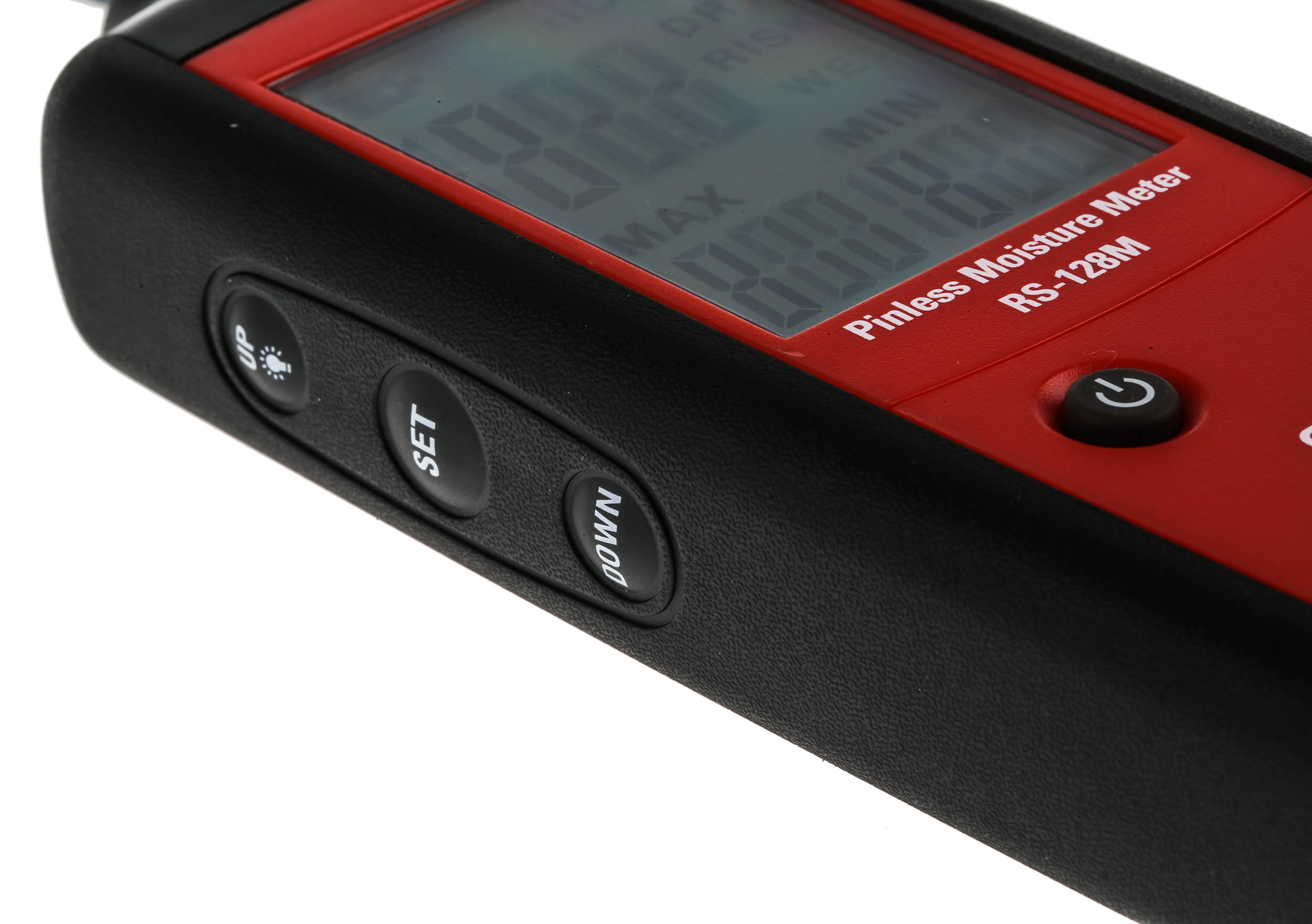 RS PRO RS-128M Moisture Meter, 100 % RH Max, Digital Display, Battery-Powered