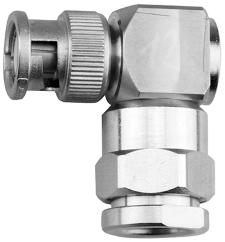 Telegartner, Plug Cable Mount BNC Connector, 50Ω, Clamp Termination, Right Angle Body
