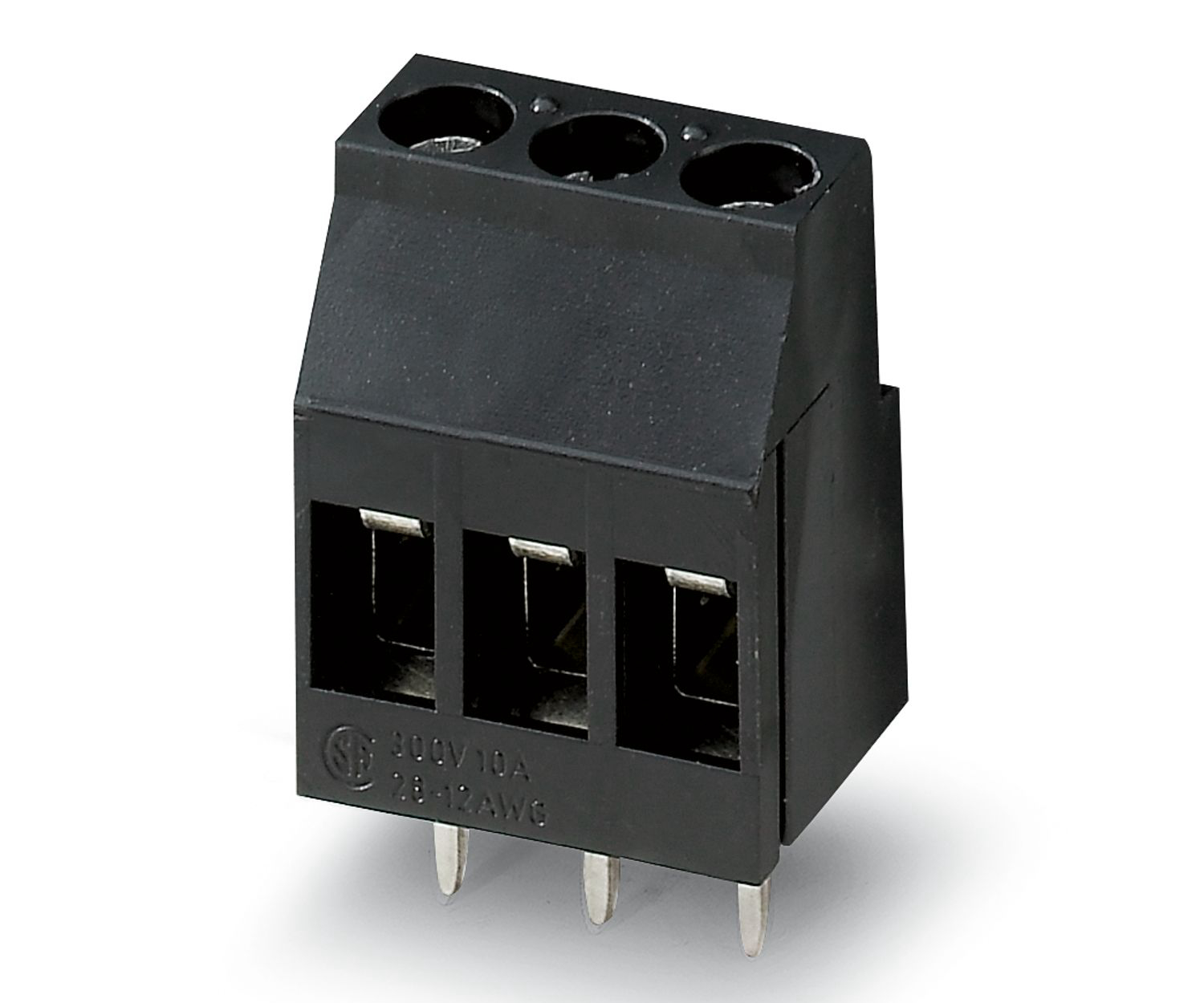 Phoenix Contact MKDS 3/ 3-5.08 HT BK Series PCB Terminal Block, 3-Contact, 5.08mm Pitch, Through Hole Mount, Screw