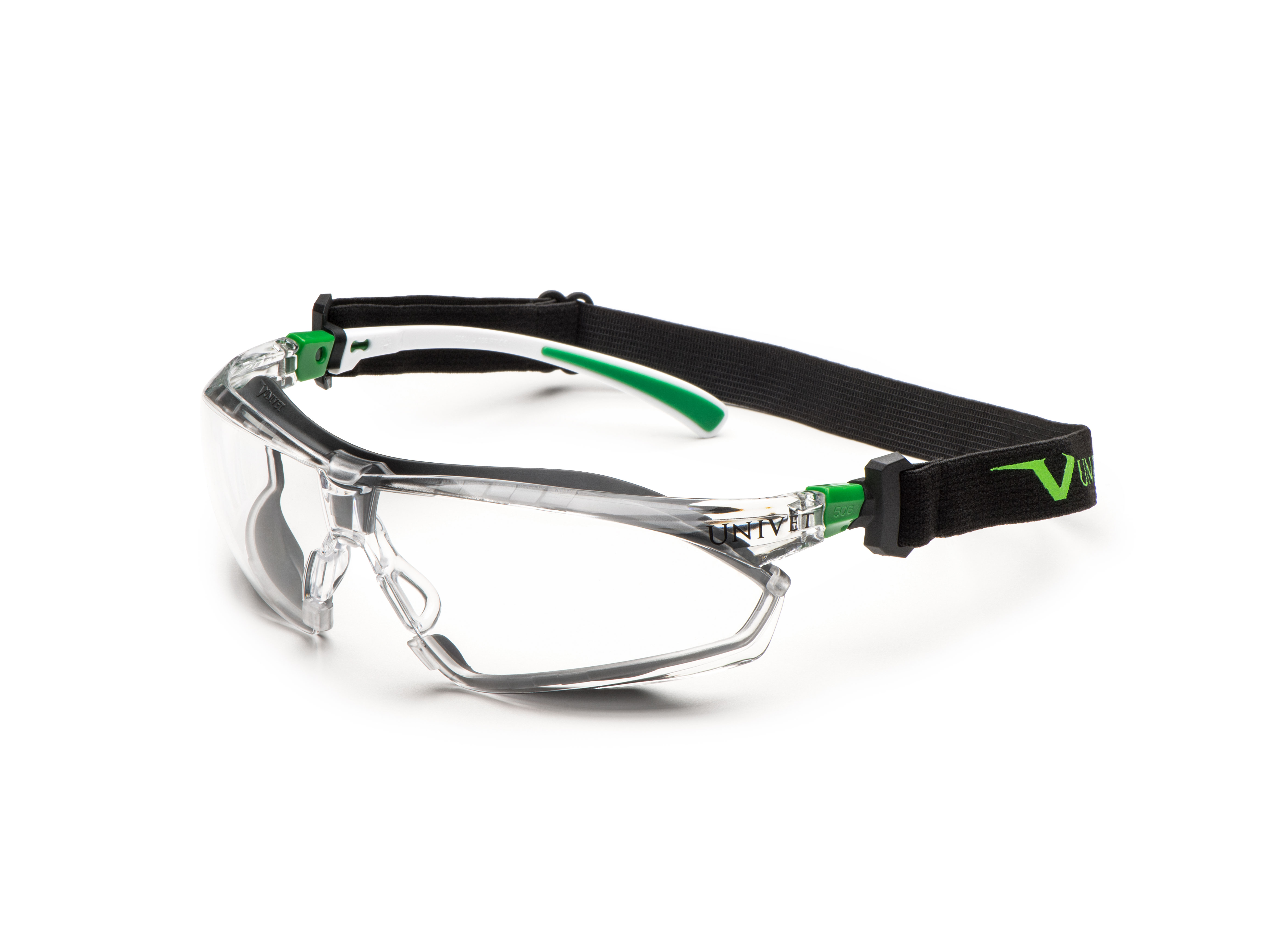 Univet 506UG Anti-Mist UV Safety Glasses, Clear Polycarbonate Lens
