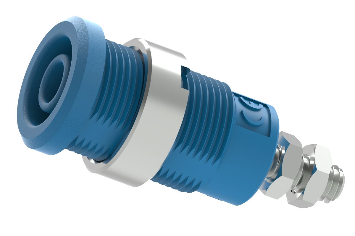 Electro PJP Blue Female Banana Socket, Plug In Termination, 25A, 600 → 1000V