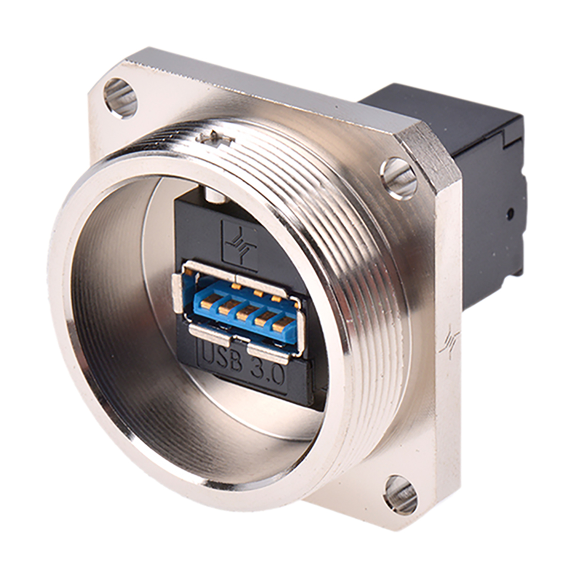 Telegartner Straight, Panel Mount, Socket- Single Port Type A to A 3.0 IP68 USB Connector