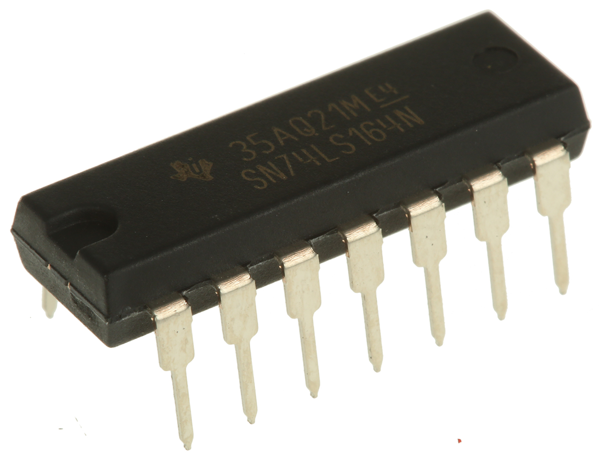 Texas Instruments SN74LS164N 8-stage Through Hole Shift Register LS, 14-Pin PDIP