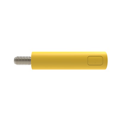Schutzinger Yellow Female Banana Connector, 4 mm Connector, M3 Thread Termination, 32A, 1kV, Nickel Plating