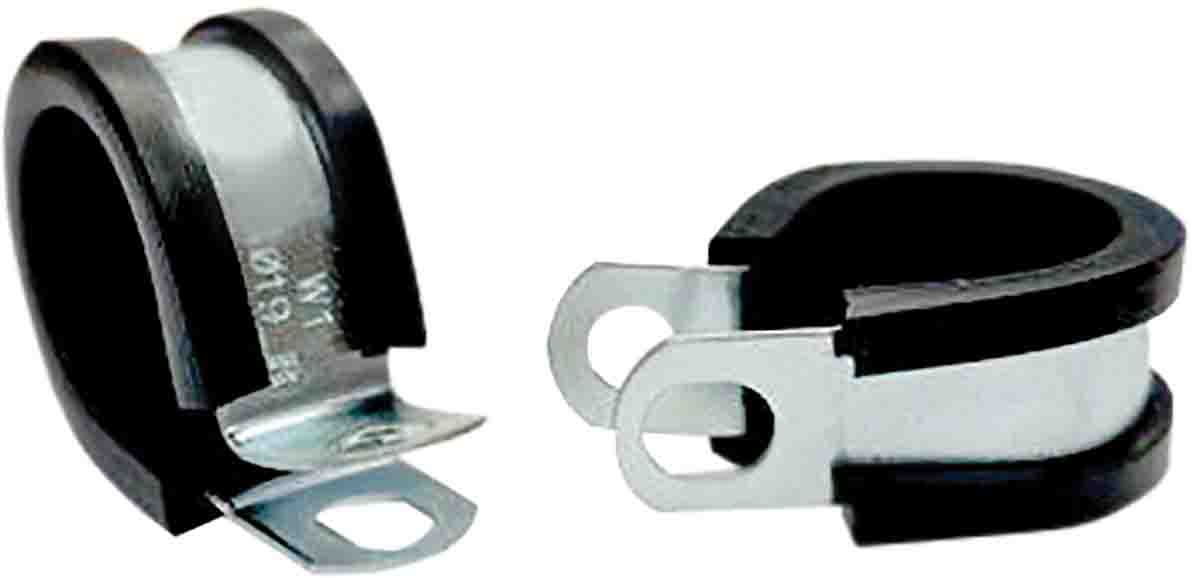 RS PRO 12mm Black, Steel P Clip