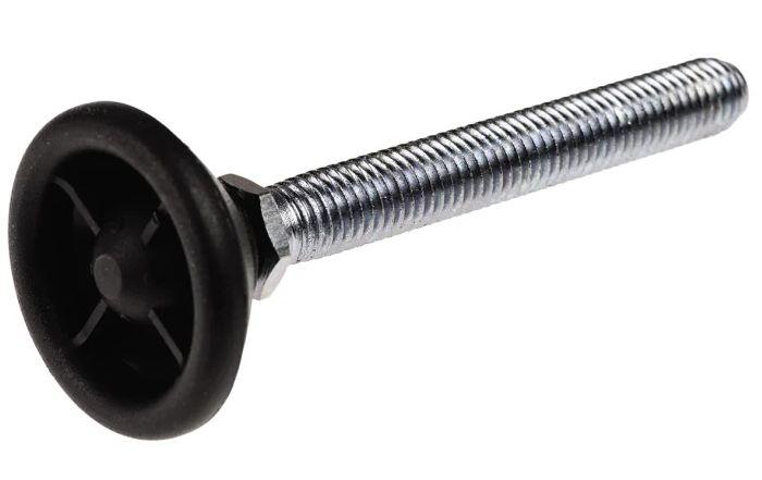 Nu-Tech Engineering M10 PA Reinforced Nylon Levelling Adjustable Foot, 500kg Static Load Capacity