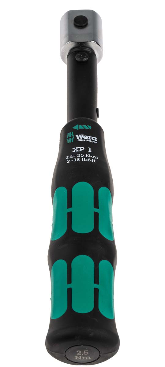 Wera Click-Torque XP 1 Click Torque Wrench, 2.5 → 25Nm, Square Drive, 9 x 12mm Insert