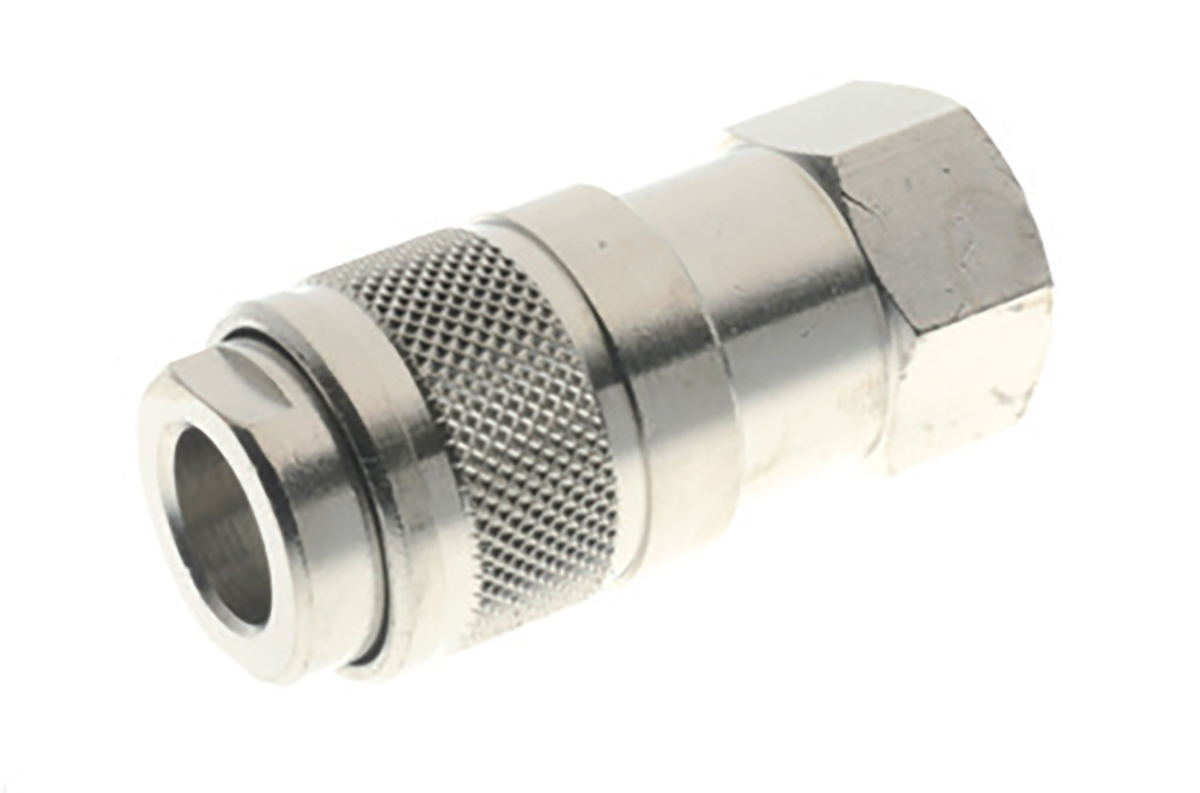 RS PRO Nickel Plated Brass Female Quick Air Coupling, G 3/8 Female Threaded
