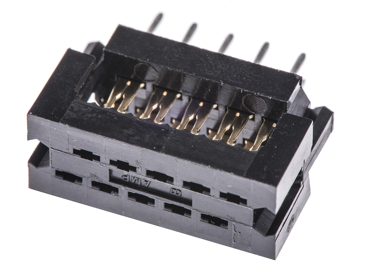 TE Connectivity 10-Way IDC Connector Plug for Cable Mount, 2-Row