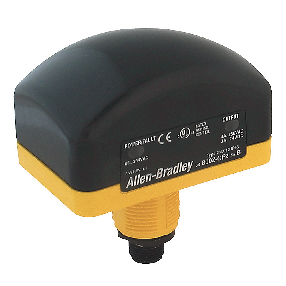 Allen Bradley 1 Button Push Botton, Black, Yellow, 800Z Series