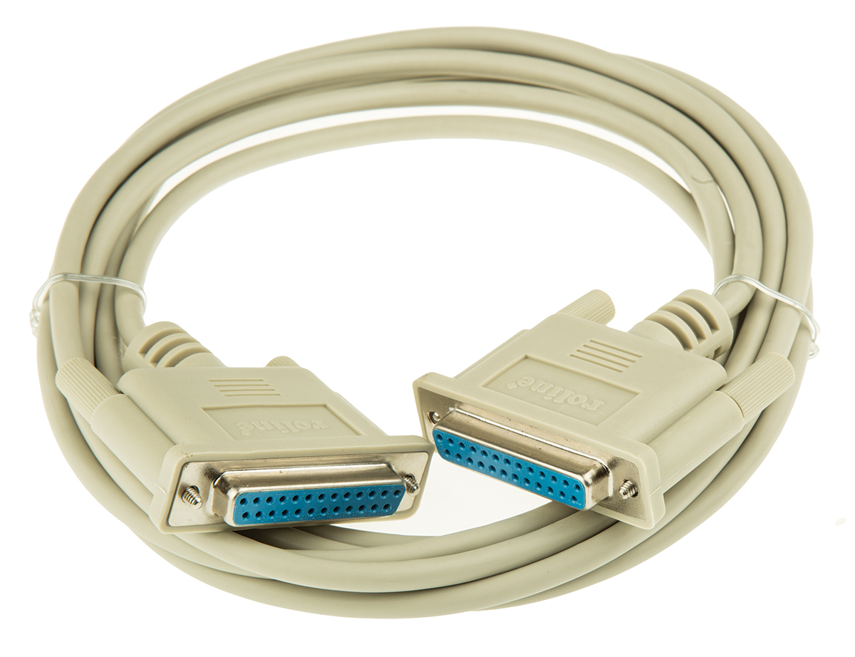 Roline Female 25 Pin D-sub to Female 25 Pin D-sub Serial Cable, 3m