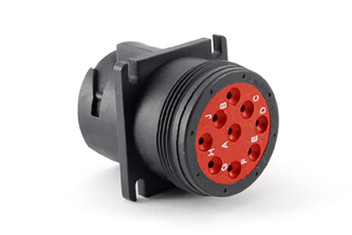Amphenol Industrial Circular Connector, 9 Contacts, Flange, Standard Connector, Plug, Female, IP67, AHD Series