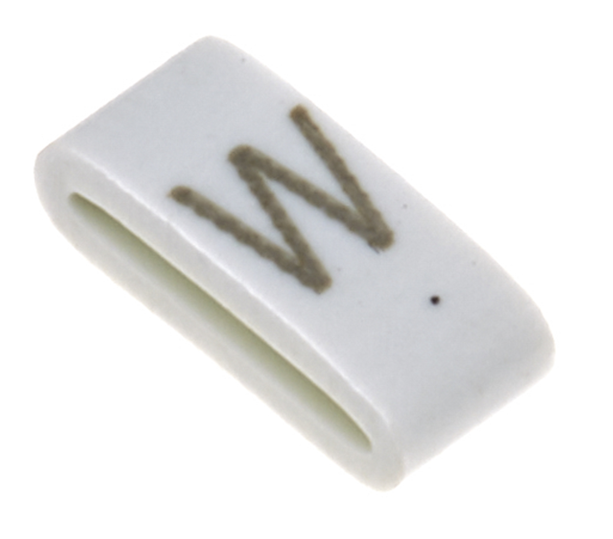 HellermannTyton HODS85 Slide On Cable Markers, Black on White, Pre-printed "W", 1.8 → 6.3mm Cable, 531-07883