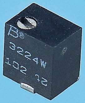 200Ω, SMD Trimmer Potentiometer 0.25W Top Adjust Bourns, 3224